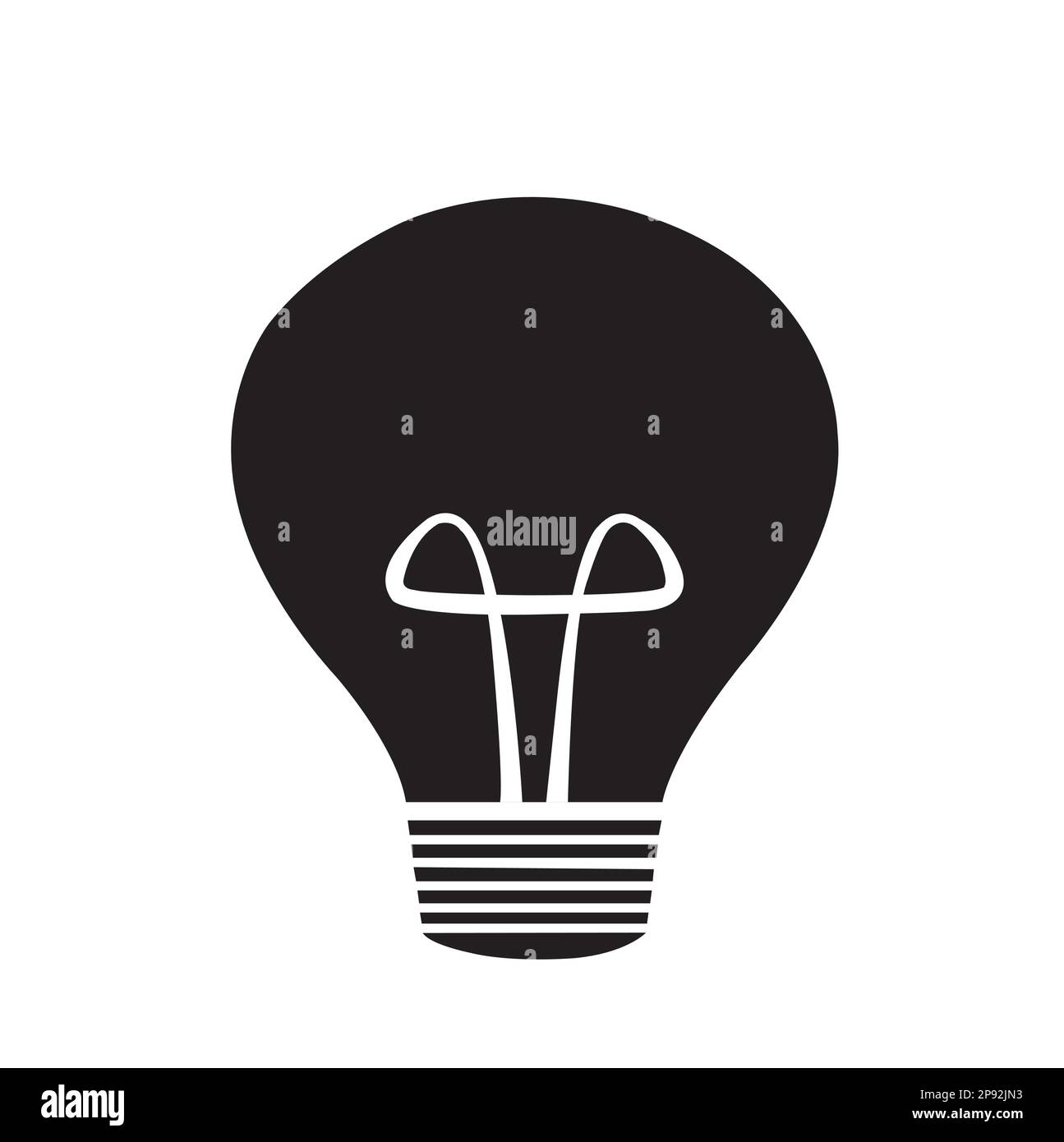 A led light bulb on a white background with copy space Stock Vector
