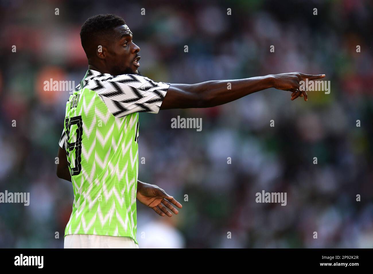 John Ogu of Nigeria - England v Nigeria, International Friendly, Wembley Stadium, London - 2nd June 2018. Stock Photo