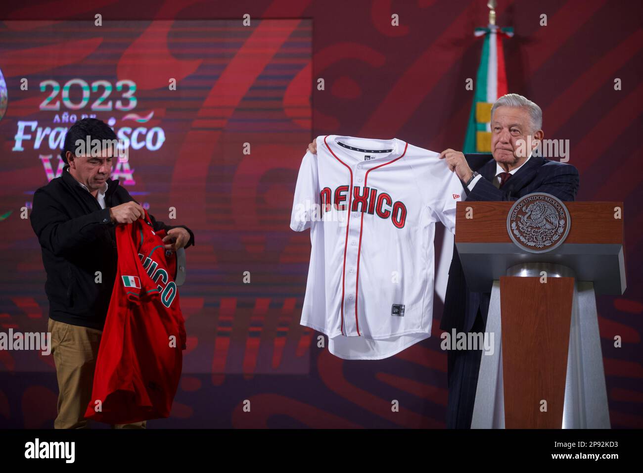 Mexico Baseball Roster Non Exclusive: March 10, 2023, Mexico City, Mexico: Mexico’s President ...