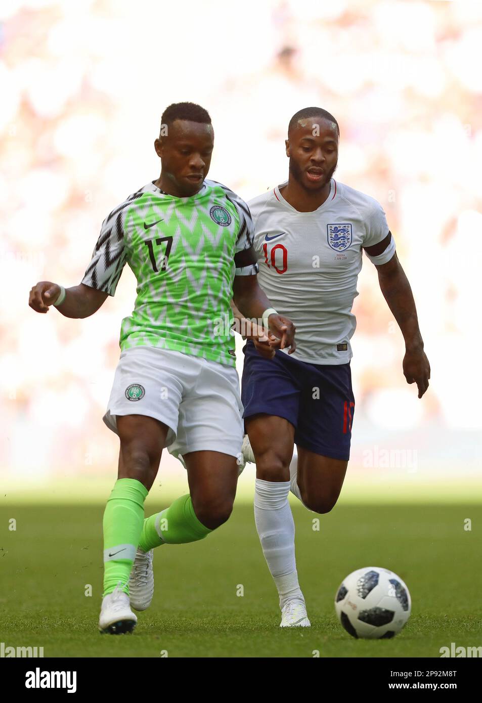 Raheem Sterling of England and Ogenyi Onazi of Nigeria England v