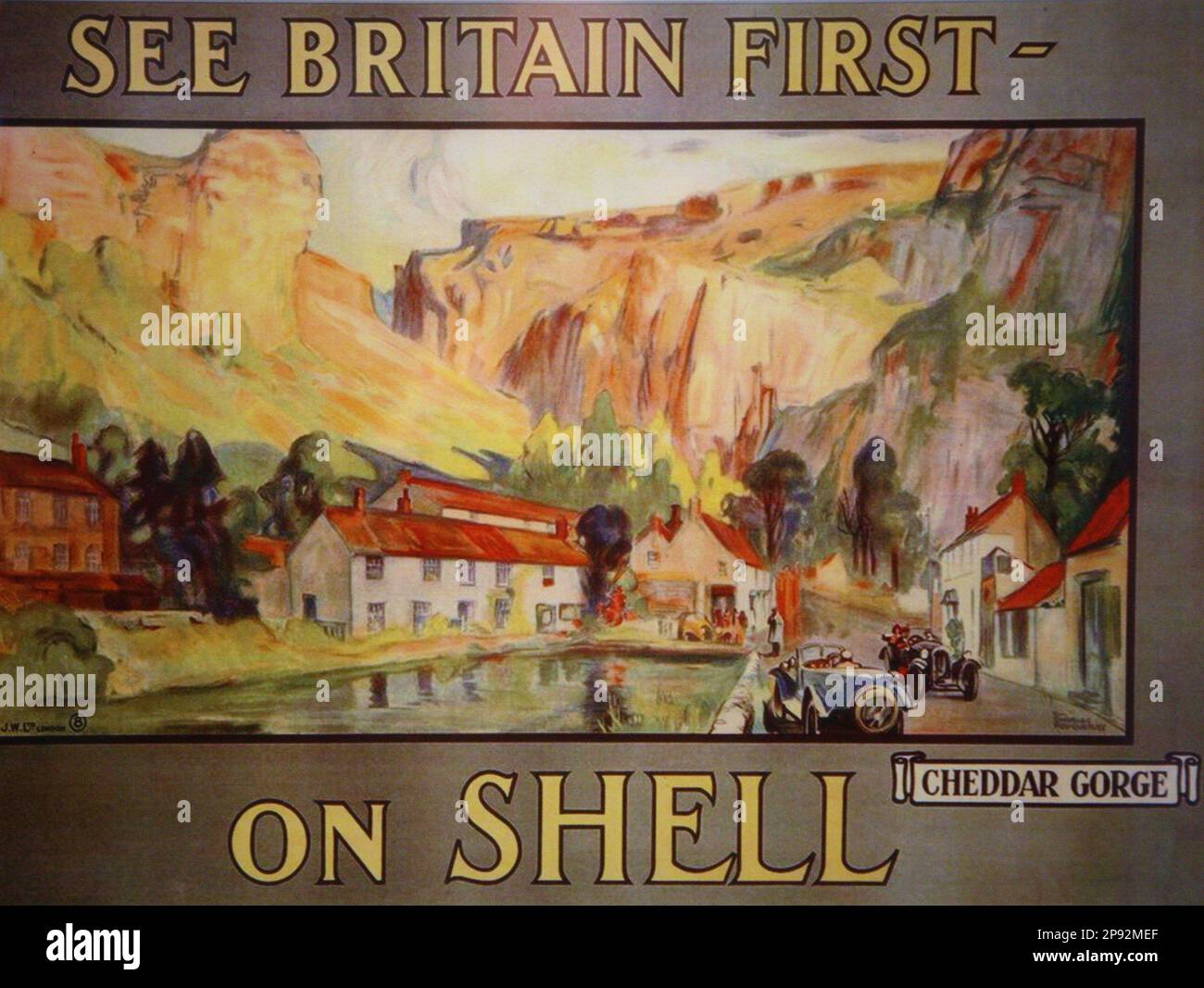 Shell Cheddar Gorge touring poster Stock Photo - Alamy