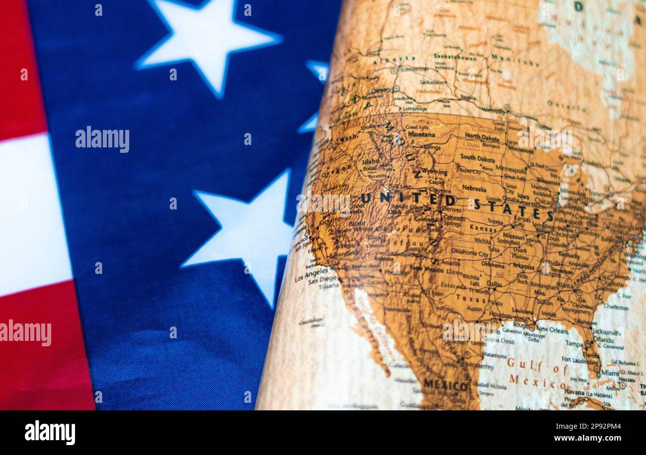 United states of America national flag.red white and blue stripes and