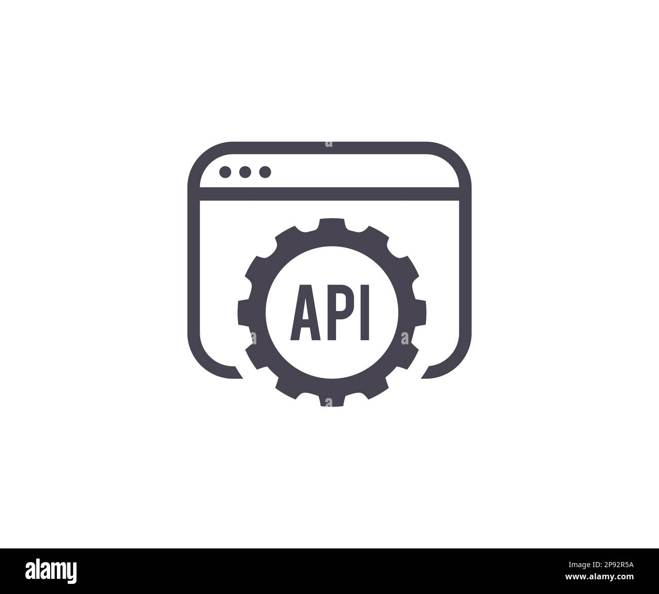 Application programming interface. API logo design. API Interface Data Development Platform. Software development, programming, coding vector design. Stock Vector