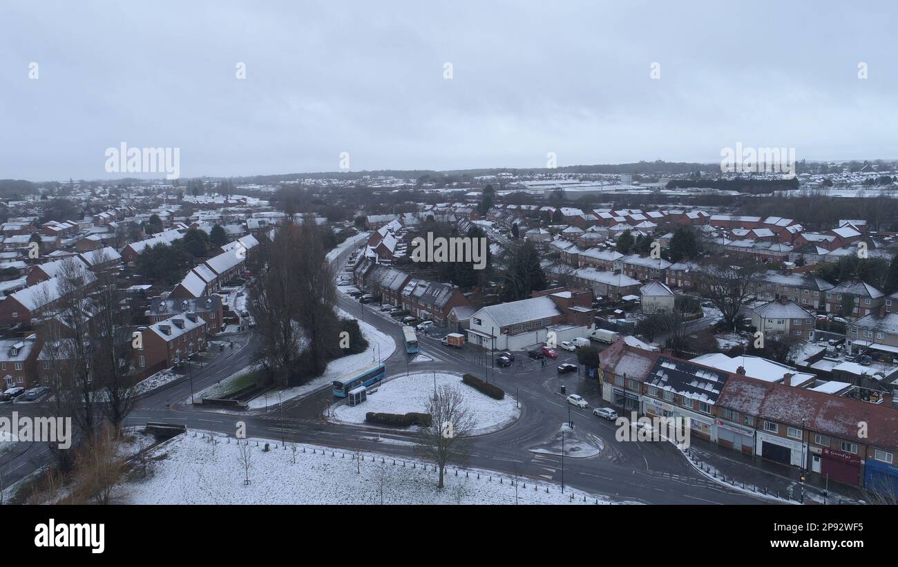 Snow In Midlands Snowfall in Coventry, West Midlands, UK March 2023 Stock Photo - Alamy