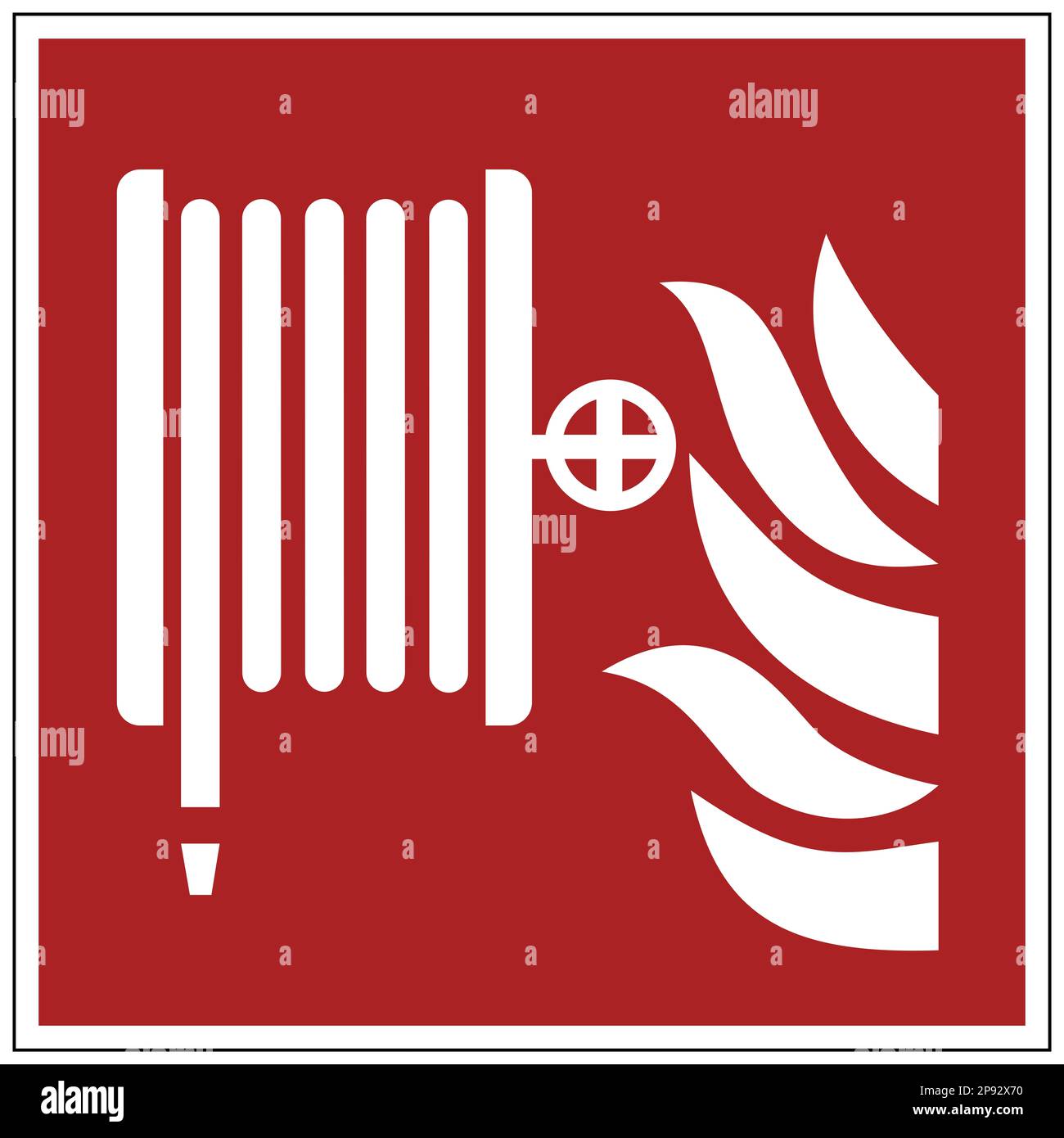 ISO 7010 Fire hose reel sign Stock Photo Alamy