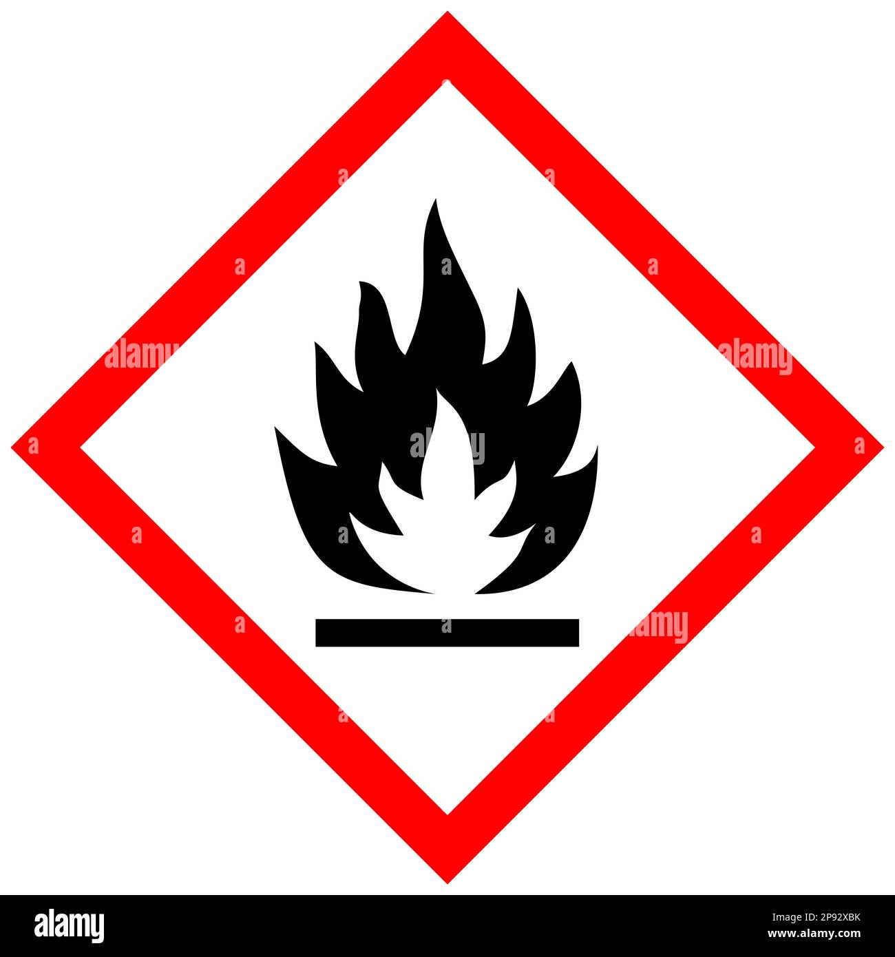 Flammable hazard sign Stock Photo