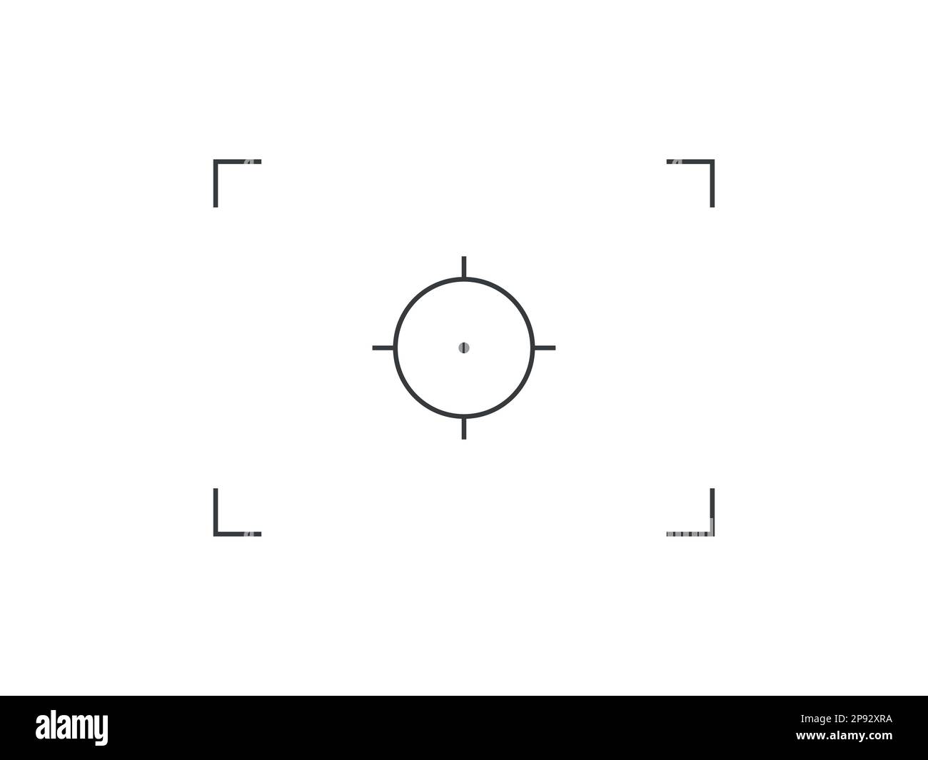 Camera focus target vector illustration on white background. Photo