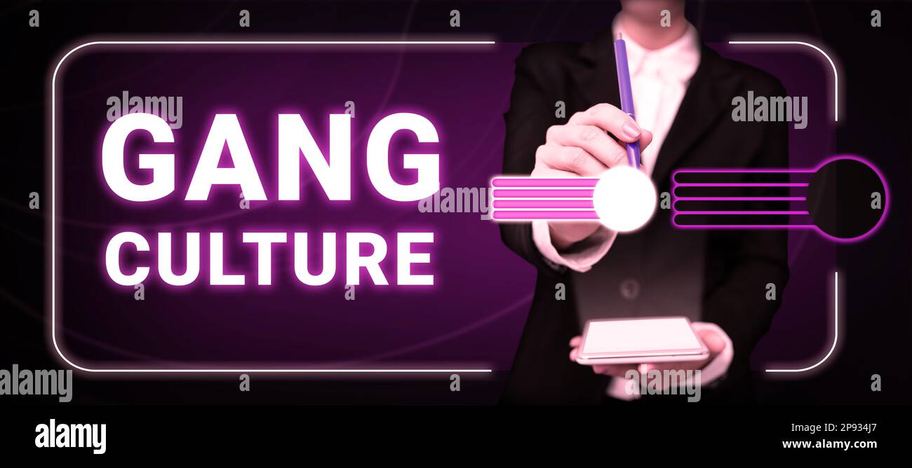 Sign displaying Gang Culture. Business approach particular organization