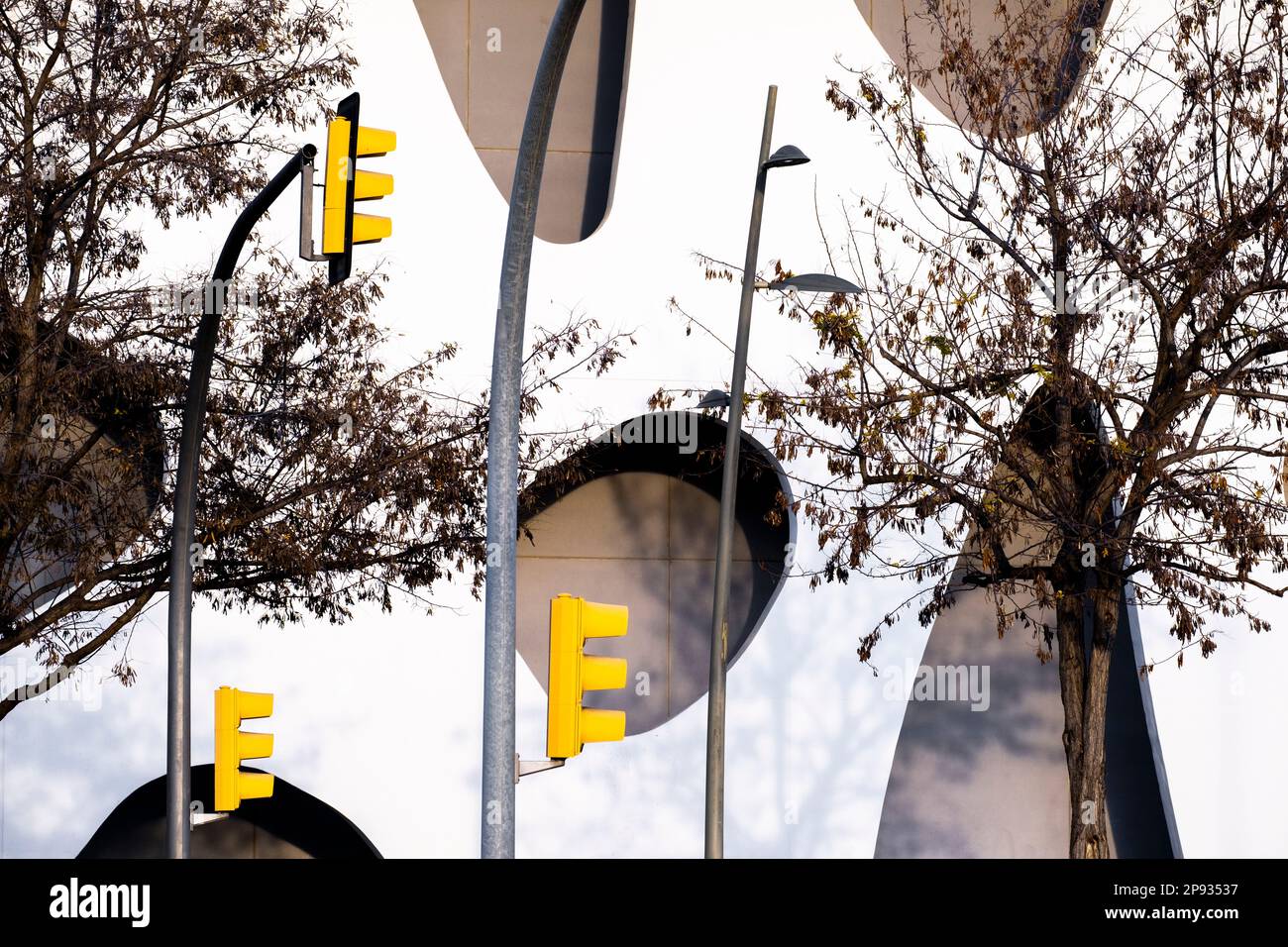 Traffic light in a modern European city Stock Photo Alamy