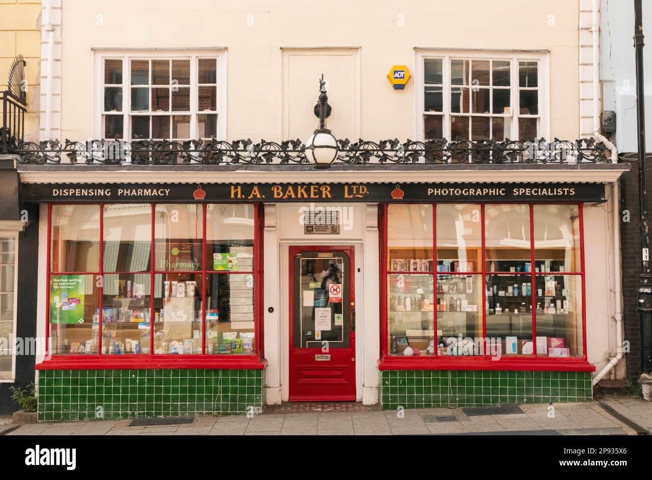 England, East Sussex, Lewes, Vintage Pharmacy and Photographic Shop Stock Photo