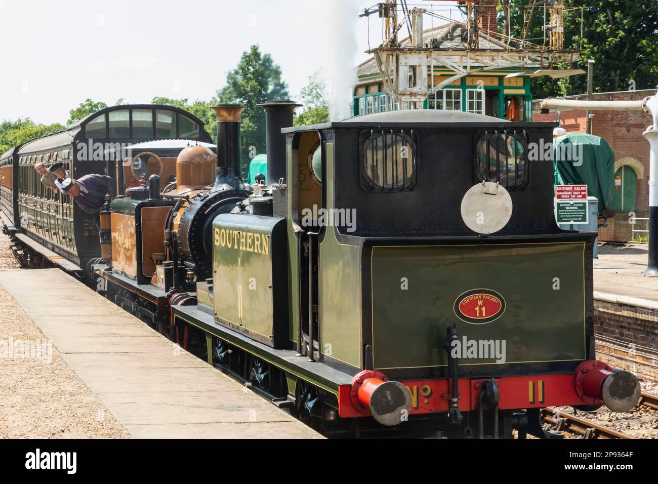 England, Sussex, Bluebell Railway, Horsted Keynes Station, Steam Train ...