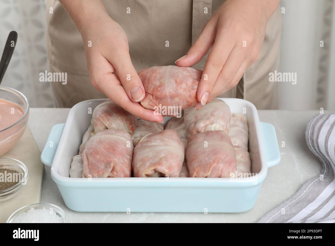 Making Stuffed Cabbage