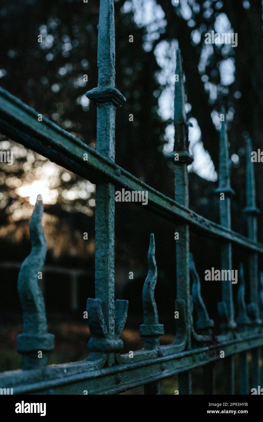 Old metal fence hi-res stock photography and images - Alamy