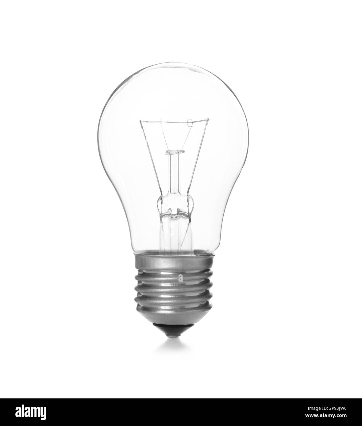 New modern light bulb isolated on white Stock Photo Alamy