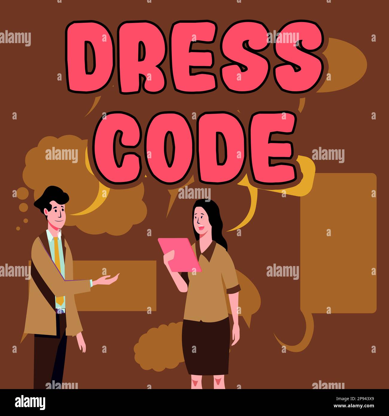 Conceptual display Dress Code. Word Written on an accepted way of