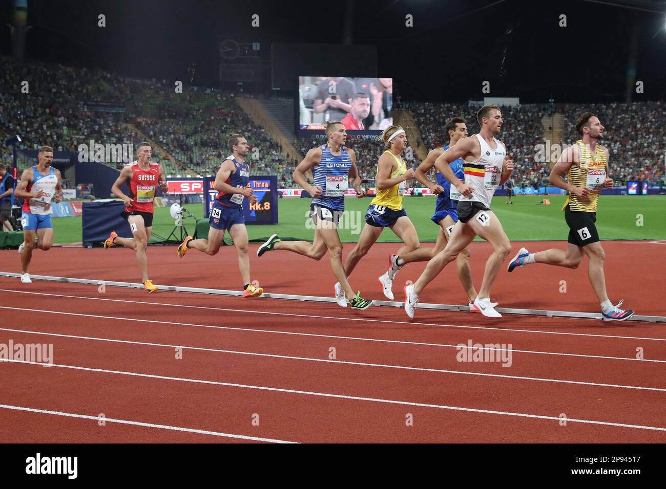 Decathletes in the 1500m at the European Athletics Championship 2022 ...