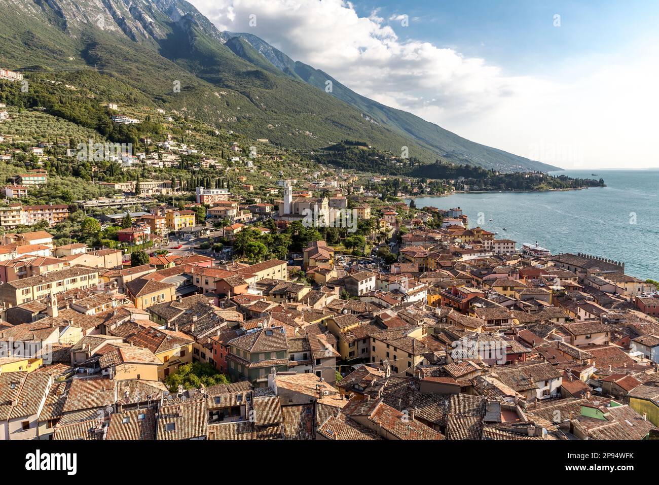 View from Scaliger Castle on Malcesine and Lake Garda, Malcesine, Lake