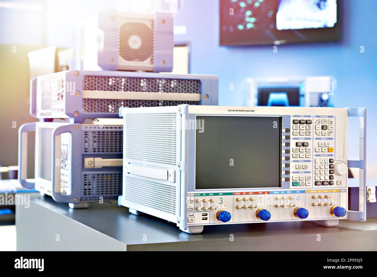 Vector network analyzer in lab Stock Photo Alamy