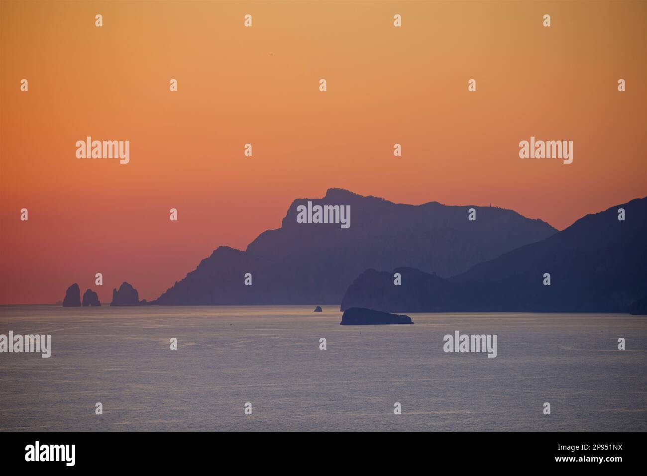 Positano sunset amalfi coast italy hi-res stock photography and images ...