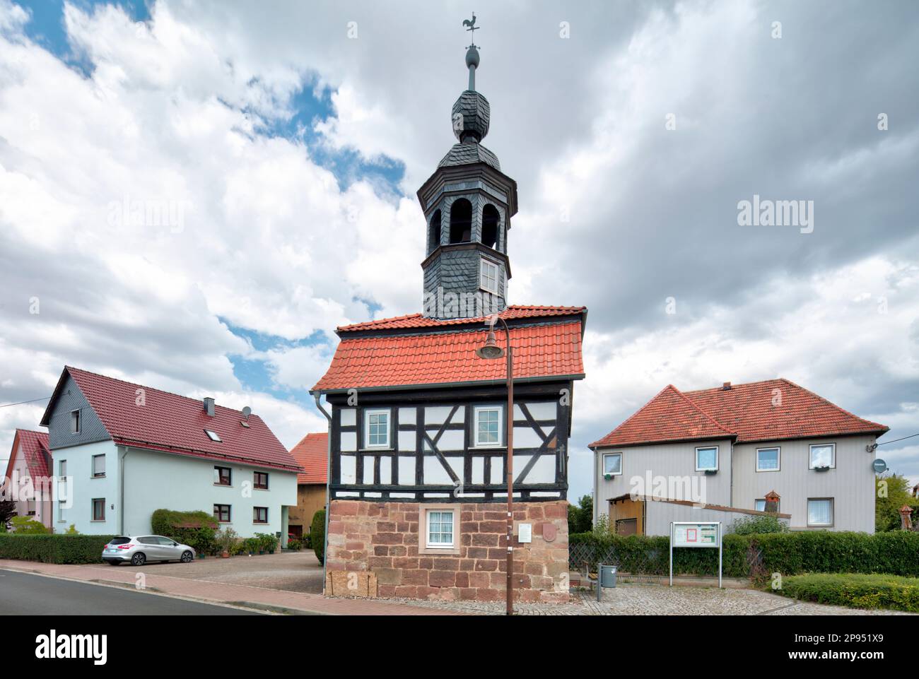 Chapel Altenbreitungen, church, half-timbered chapel, half-timbered, historical, Breitungen, Werra, Thuringia, Germany, Stock Photo