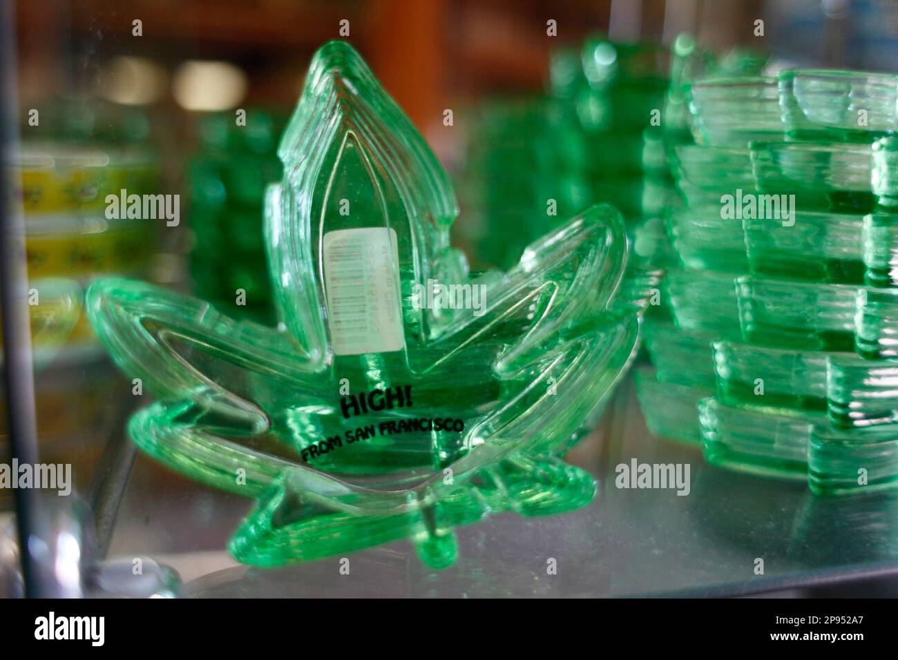 An ashtray is displayed for sale at the Ashbury Tobacco Center on Haight  Street in San Francisco, Tuesday, Jan. 3, 2009. Counterculture pilgrims  hoping to catch a whiff of Flower Power still