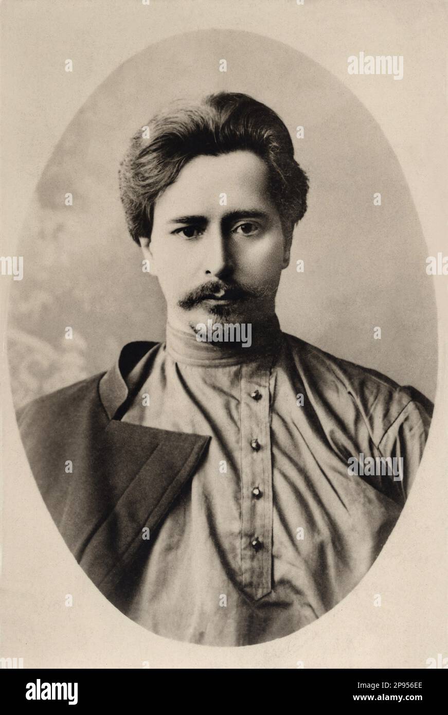 The russian writer and playwright LEONID Nikolaevic ANDREEV ( 1871 - 1919 ) , close friend of writer  Maksim Gorkij  ( 1868 - 1936 ). - ANDREYEV - ANDREIYEV - portrait - ritratto - baffi - moustache - barba - beard - LETTERATO - SCRITTORE - LETTERATURA -  Literature - PORTRAIT - RITRATTO  - POET - POETA - POESIA - POETRY - ---- Archivio GBB Stock Photo