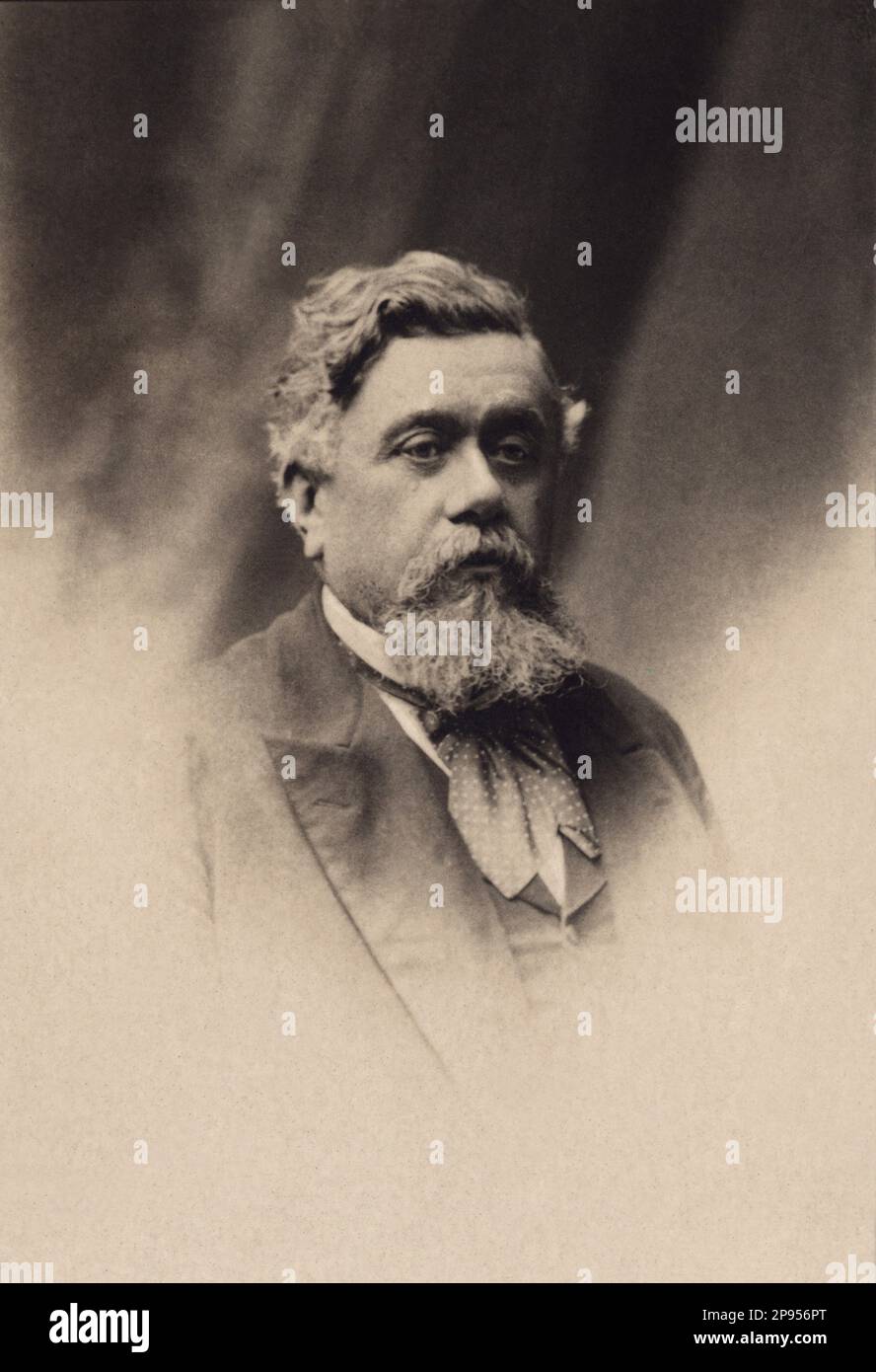1890 c, FRANCE : Clement Armand FALLIERES ( 1841 - 1931 ) was a French statesman and french President of Republic from 1906 to 1913 .  - POLITICO - POLITICA - POLITIC  - foto storiche - foto storica - portrait - ritratto  - barba - beard  - tie bow - cravatta - Presidente della Repubblica Francese - FRANCIA - FRANCE    ---- Archivio GBB Stock Photo