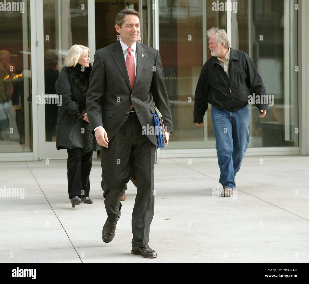 Linda Walker, mother of slain student Dru Sjodin, left, U.S. Attorney