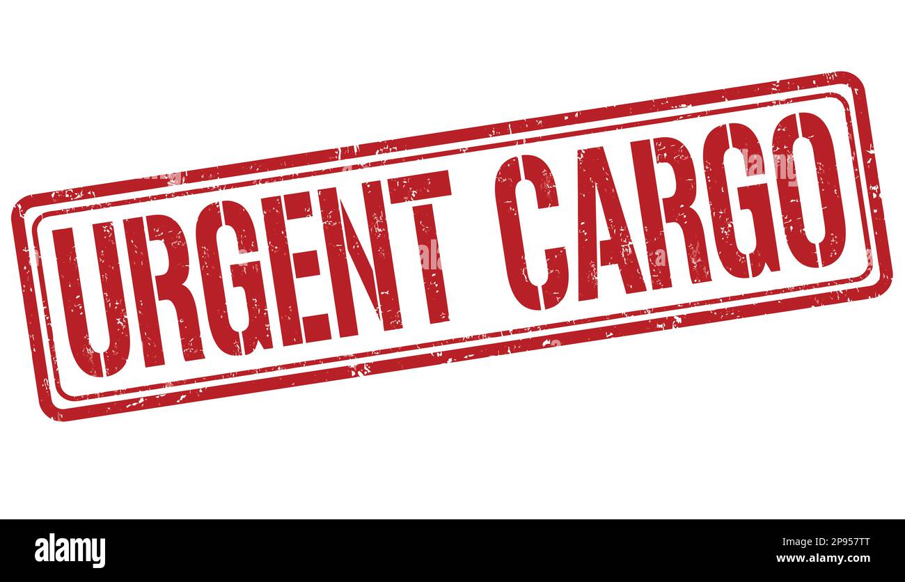 Urgent cargo grunge rubber stamp on white background, vector
