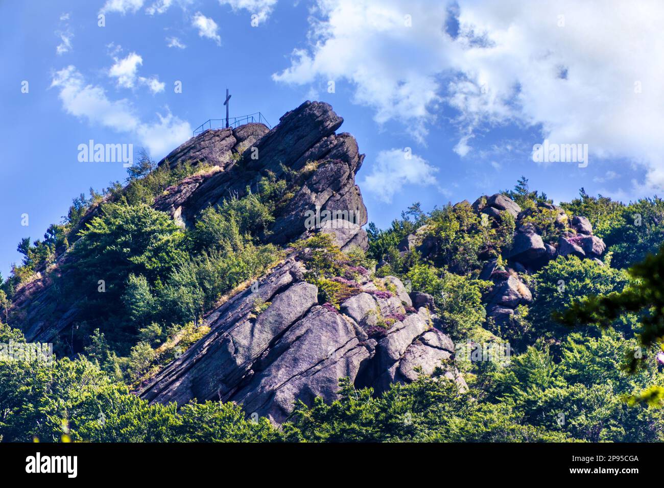 Top of mountain Oresnik in Jizera Mountains, Czech Republic Stock Photo ...