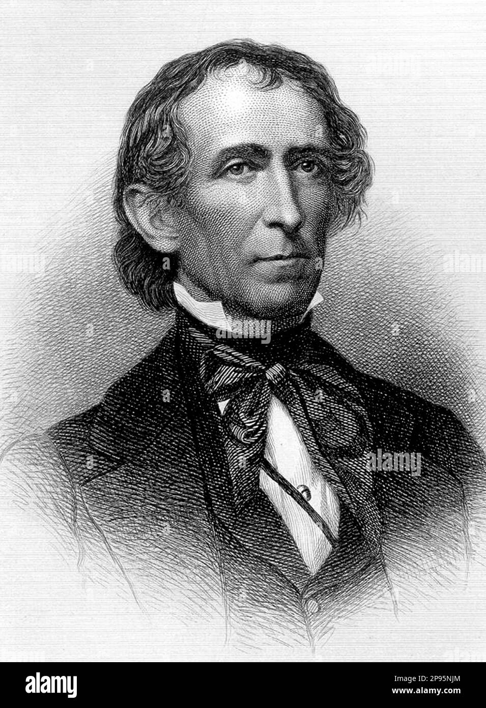 JOHN TYLER  ( 1790 –  1862 ), 10th President of the United States  from 1841 to 1845 . - Presidente della Repubblica - USA - ritratto - portrait - cravatta - tie - collar - colletto  - UNITED STATES  - STATI UNITI - incisione - engravyng ----  Archivio GBB Stock Photo