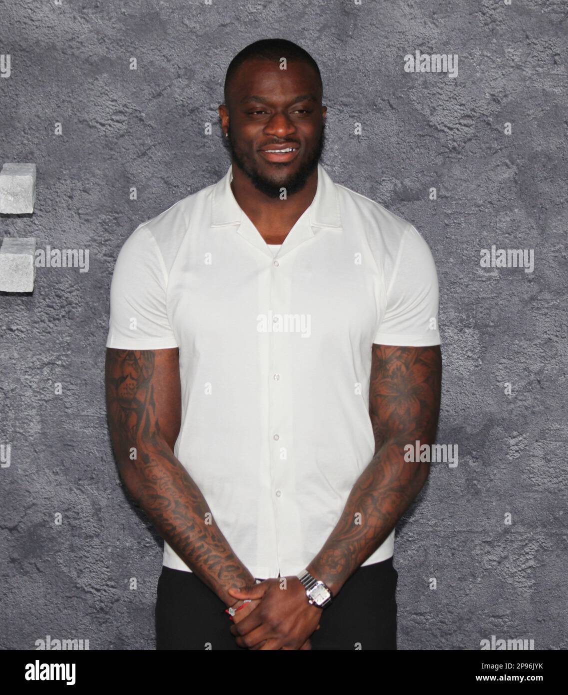 London, UK. Efe Obada at Luther: The Fallen Sun film premiere. BFI IMAX ...