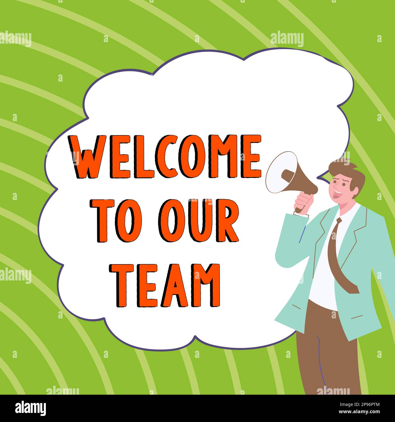 Conceptual caption Welcome To Our Team. Business overview introducing ...