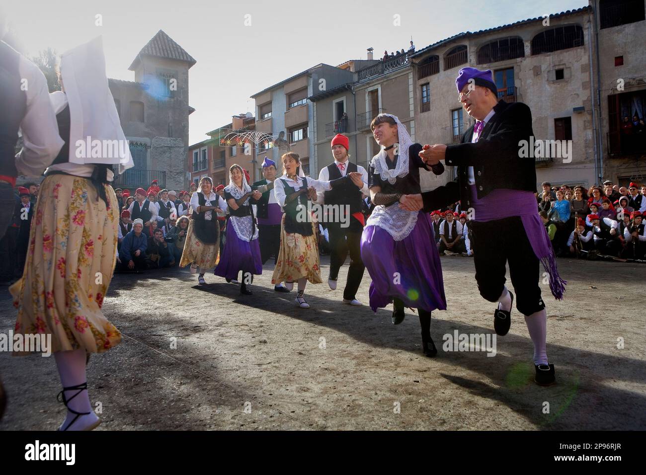 Pine festival, Centelles, Barcelona province, Catalonia, Spain Stock Photo