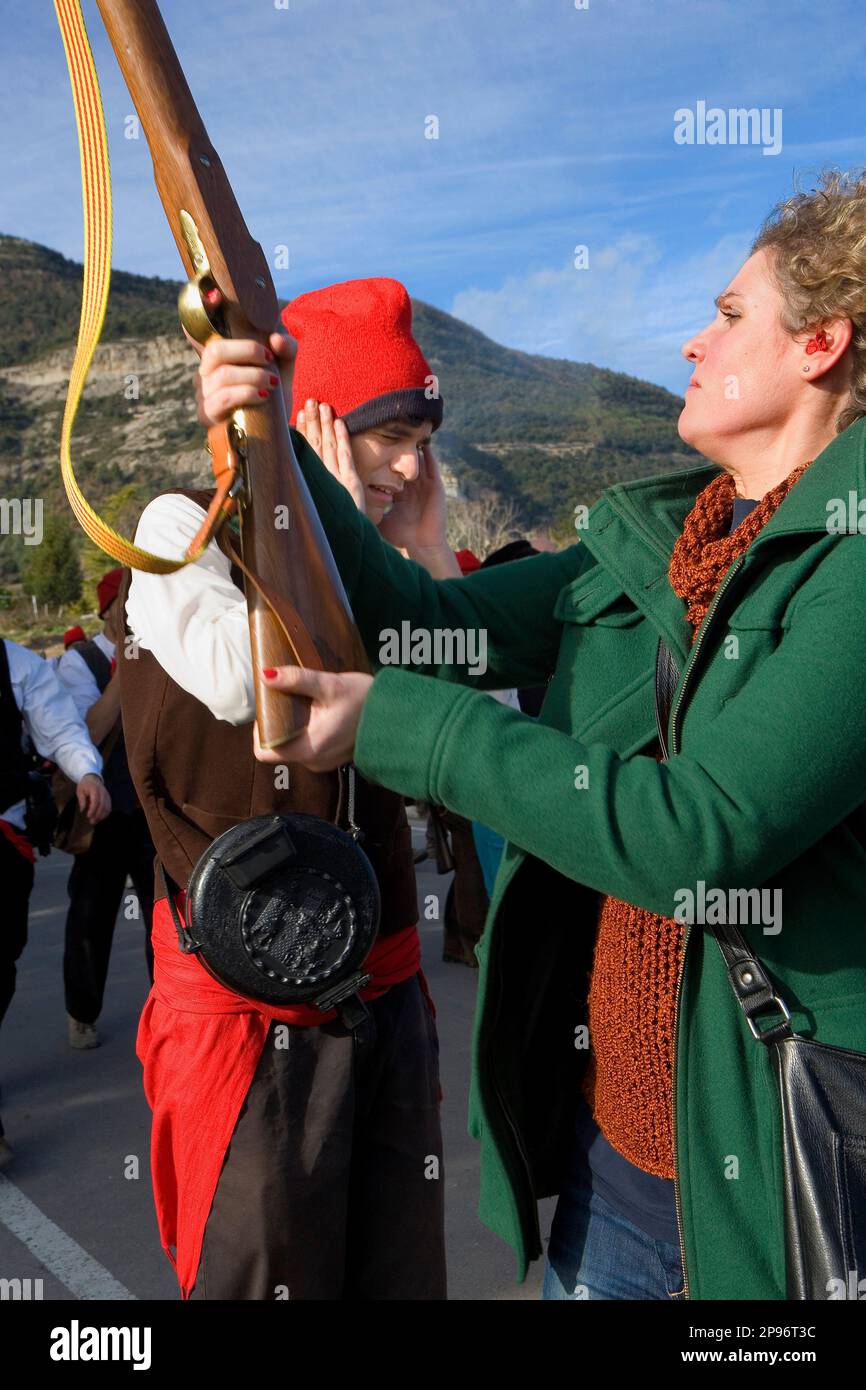 Pine festival, Centelles, Barcelona province, Catalonia, Spain Stock Photo