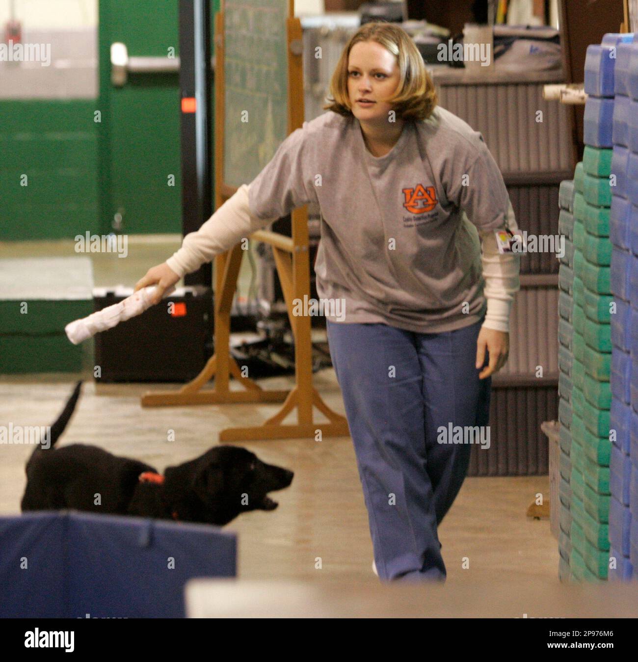 Inmate Ashley Chaganis puts Que through paces during training at the ...