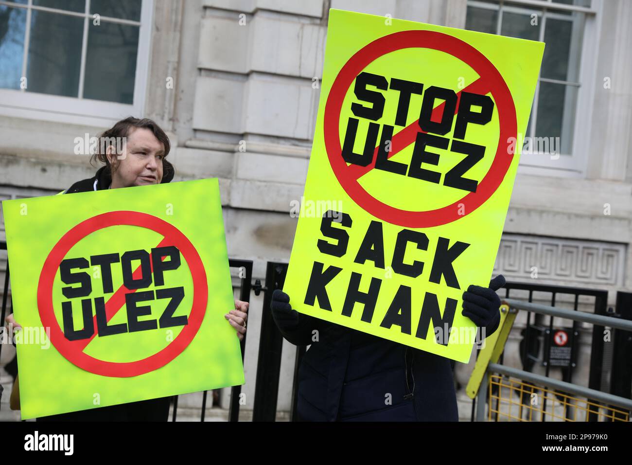 Protests in London Against The Planned ULEZ Extension Stock Photo