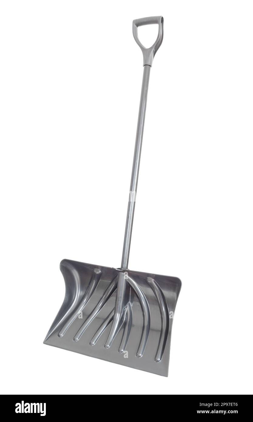 Scoop snow shovel isolated on white Stock Photo Alamy