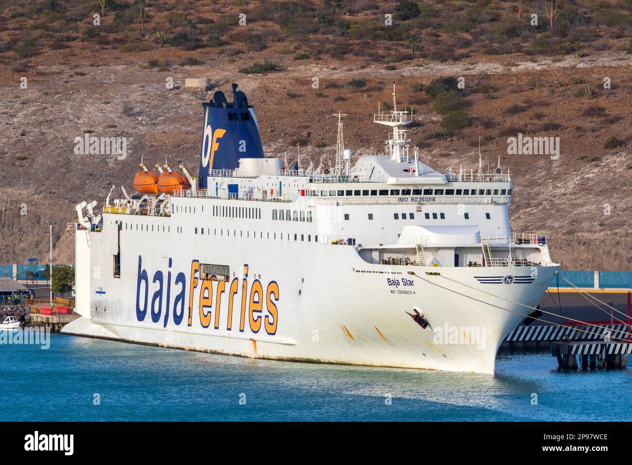 Ferry, Puerto De Pichlingue, La Paz, Baja California Sur, Mexico Stock Photo