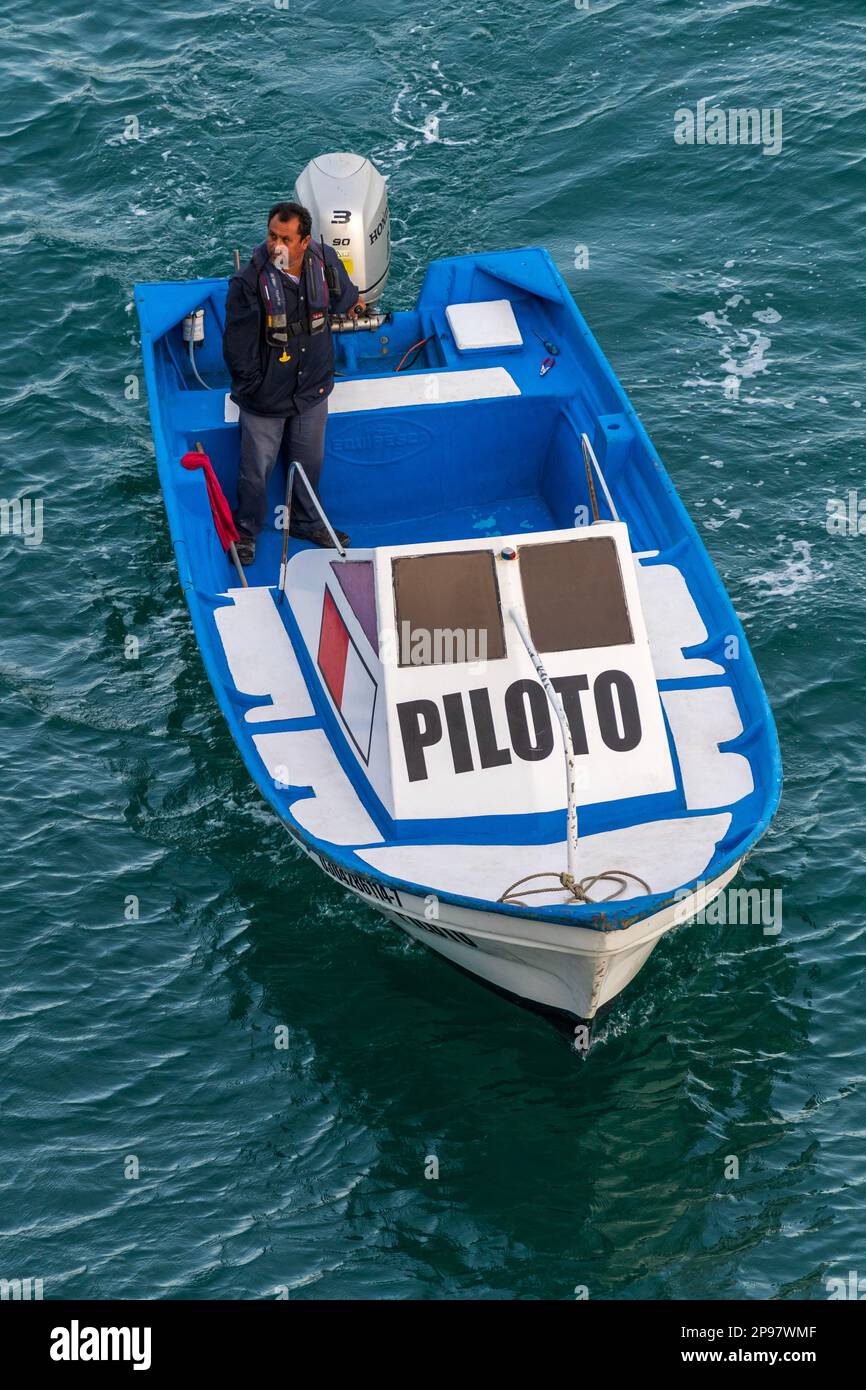 Pilot boat, Puerto De Pichlingue, La Paz, Baja California Sur, Mexico Stock Photo