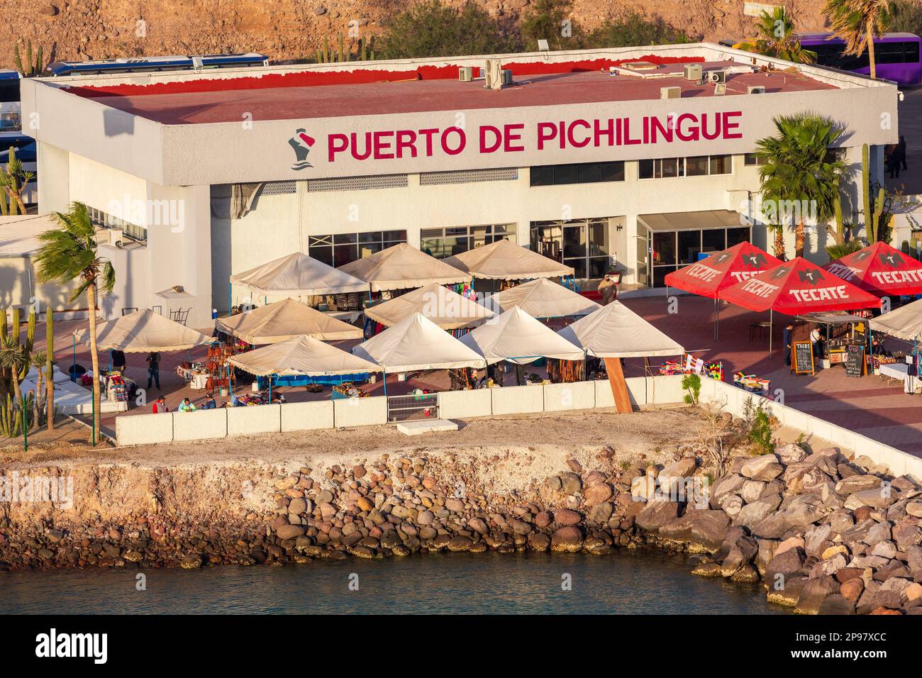 Terminal building, Puerto De Pichilingue, La Paz City, Baja California Sur, Mexico Stock Photo