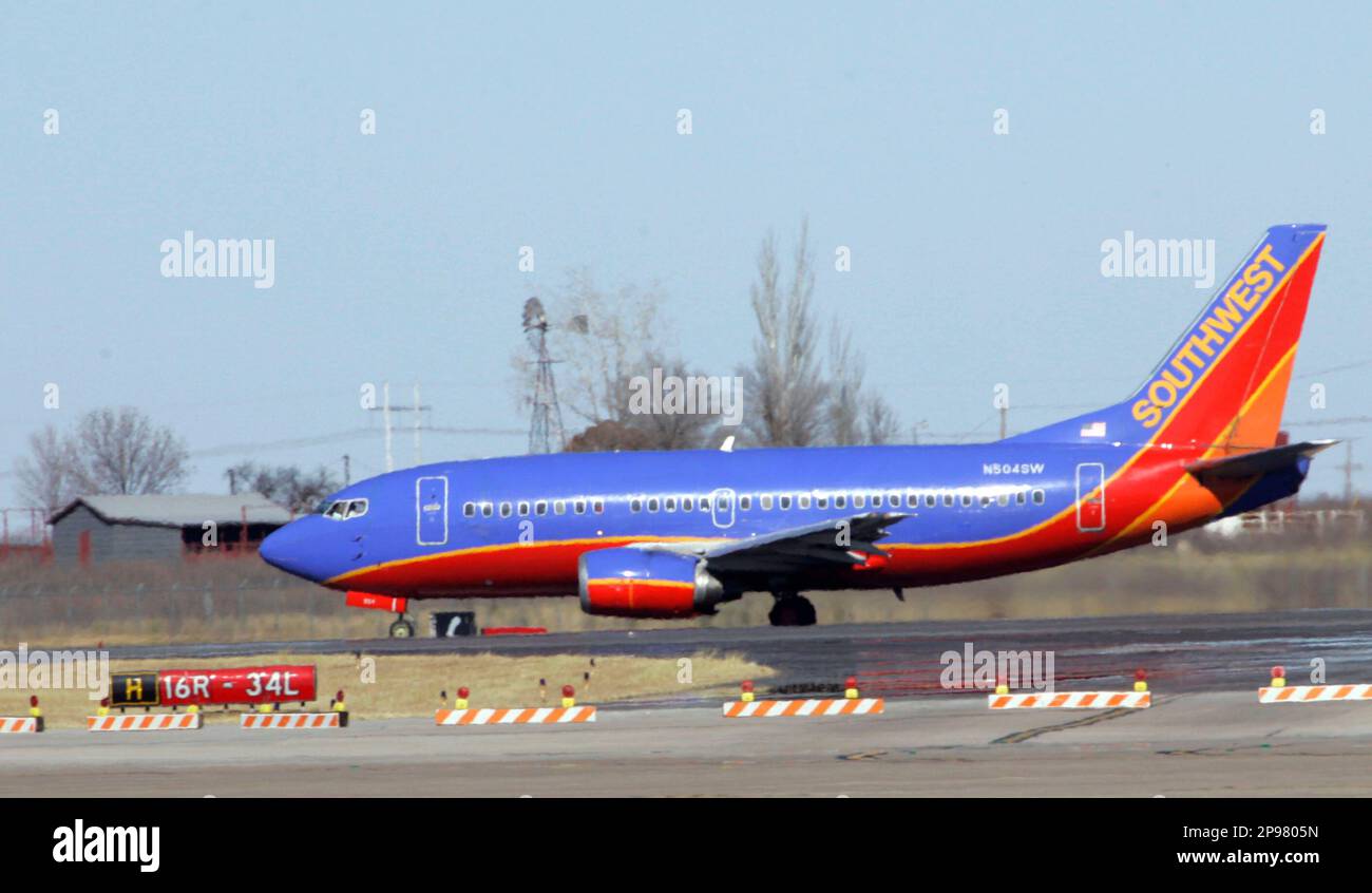 A Southwest Airlines jet takes off Tuesday, Jan. 20, 2009 in Midland