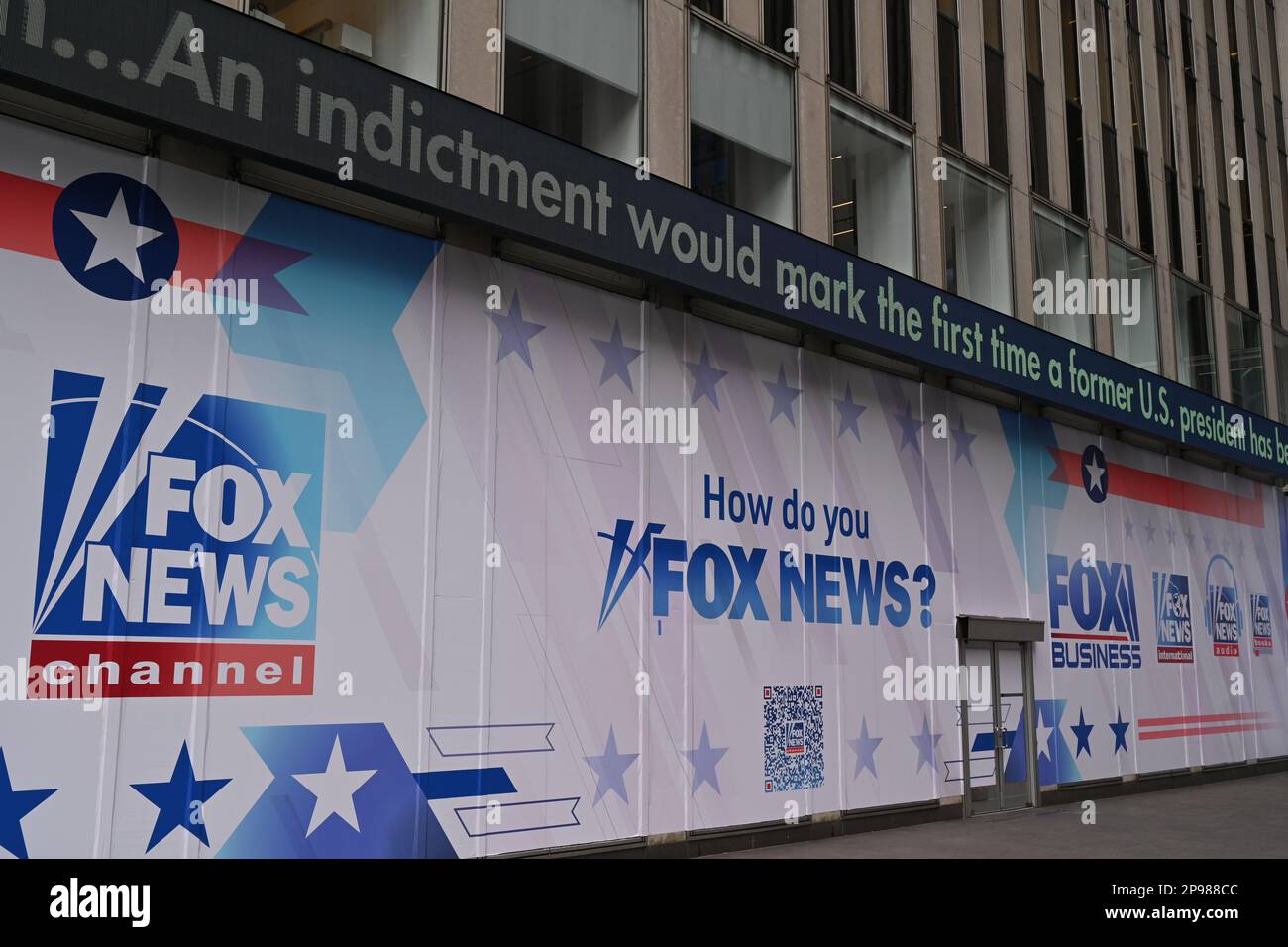 An exterior view of the Fox News Headquarters at the News Corporation