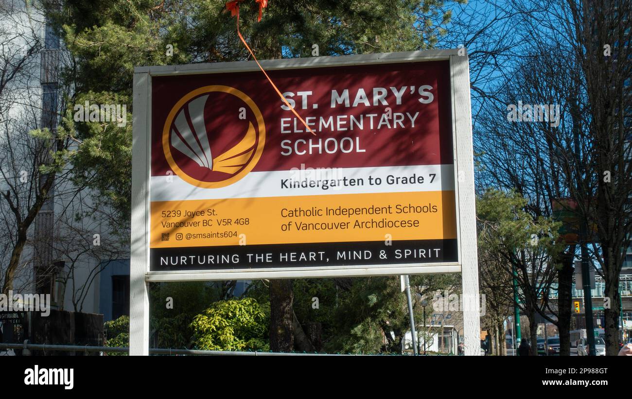March 9 2023 St. Mary's Elementary School Kinder to Grade 7 Signboard