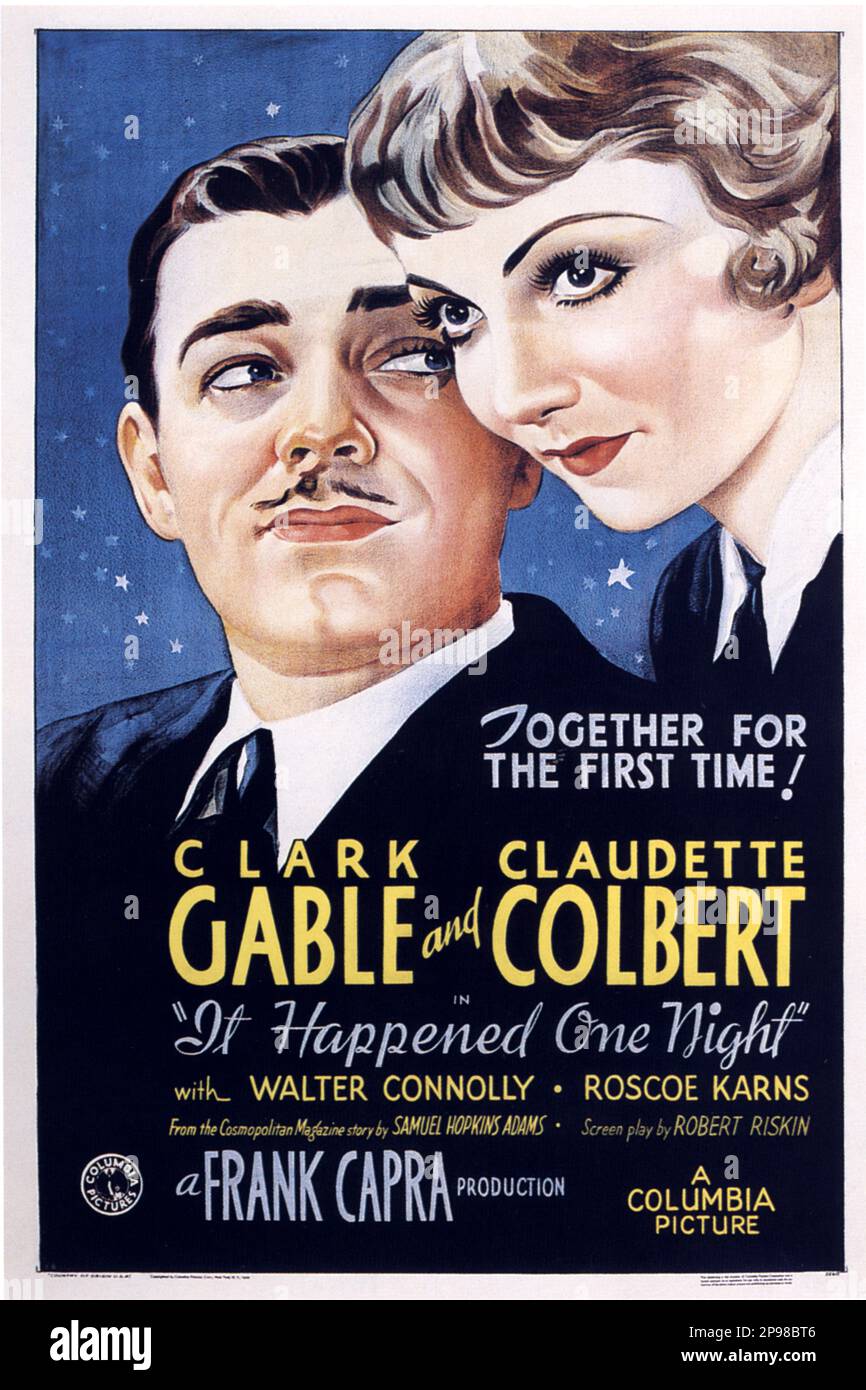 1934 The original poster advertising for the movie IT HAPPENED ONE