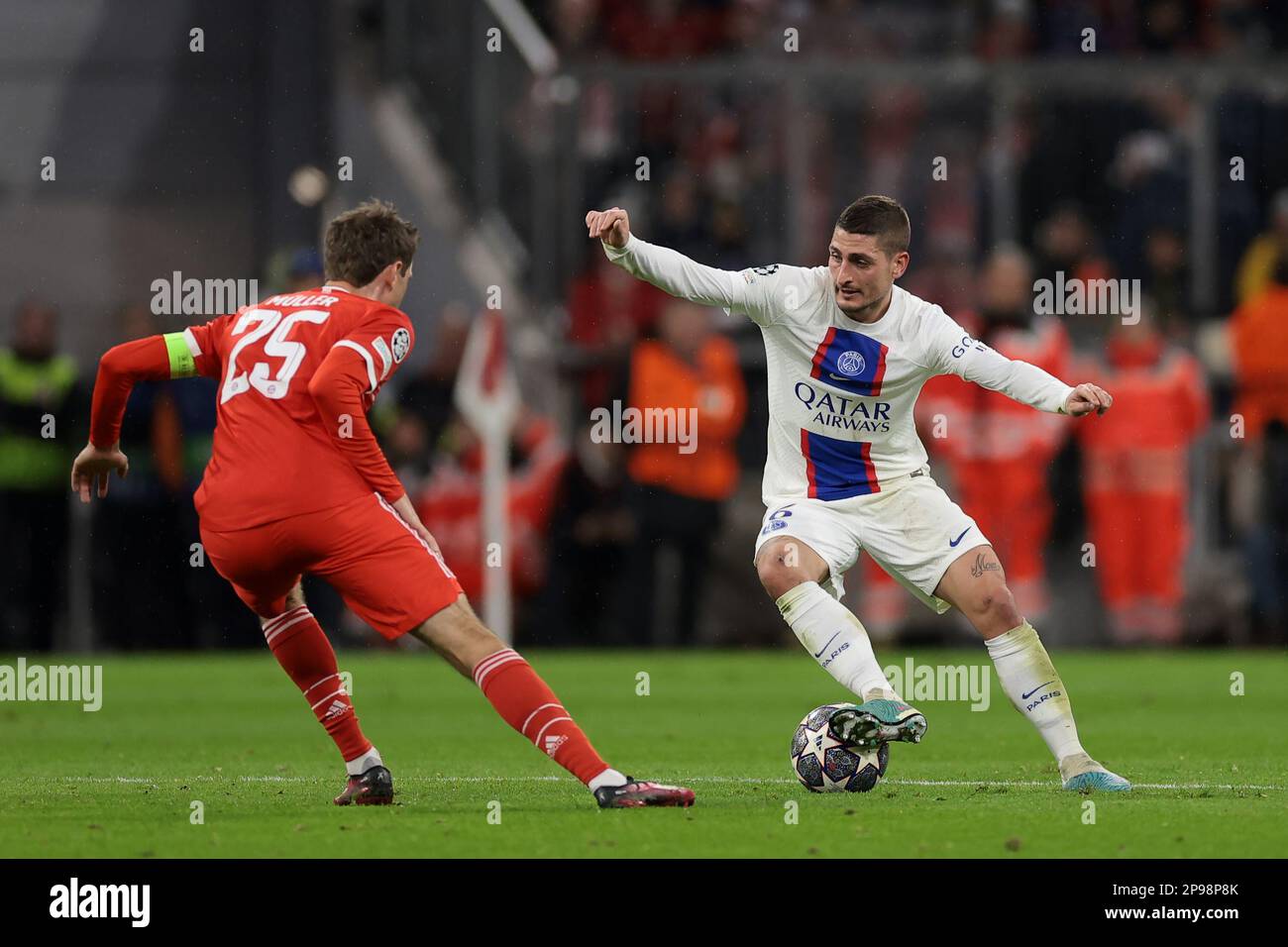 Munich, Germany. 8th Mar, 2023. Sergio Ramos of PSG during the UEFA  Champions League match at Allianz Arena, Munich. Picture credit should  read: Jonathan Moscrop/Sportimage Credit: Sportimage/Alamy Live News Stock  Photo 