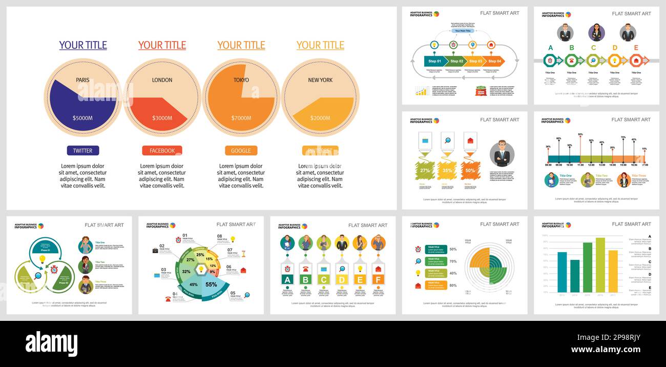 Infographic design elements for presentation slide templates Stock ...