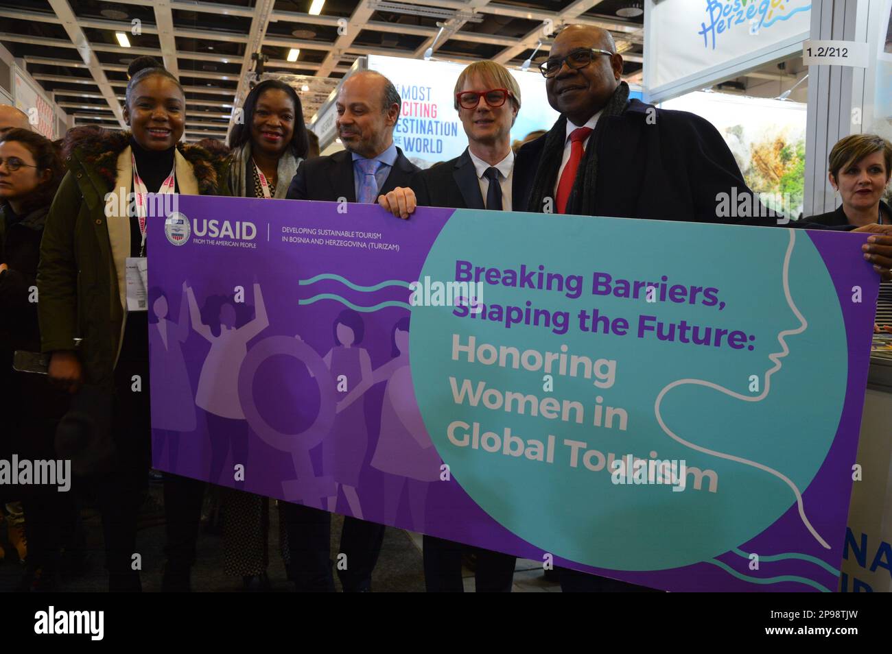 Berlin, Germany - March 8, 2023 - 'Breaking Barriers, Shaping the Future: Honoring Women in Global Tourism - ITB 2023 - International Tourism Trade Show. (Photo by Markku Rainer Peltonen) Stock Photo