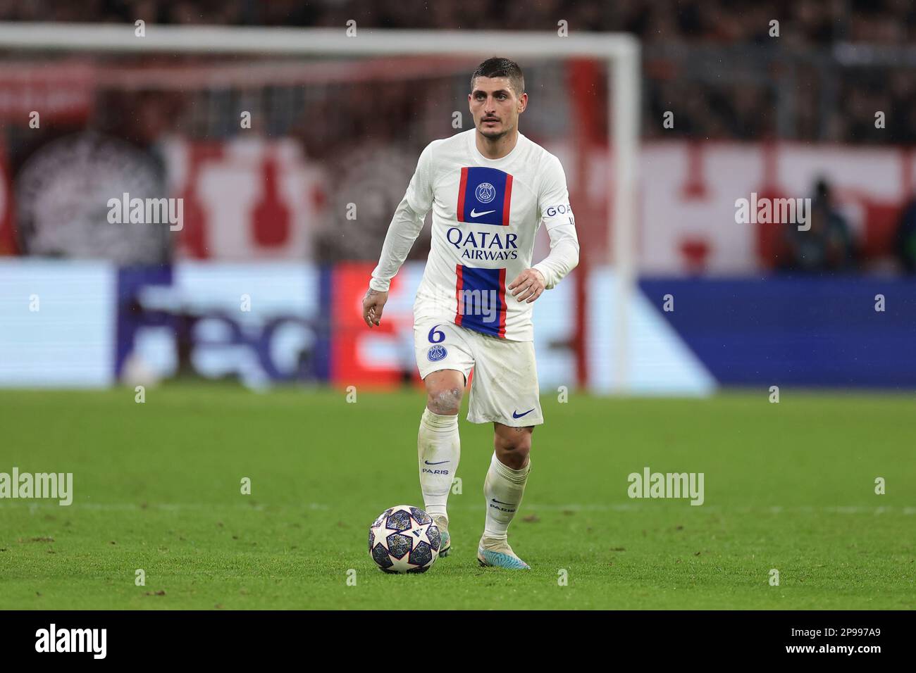 Munich, Germany. 8th Mar, 2023. Sergio Ramos of PSG during the UEFA  Champions League match at Allianz Arena, Munich. Picture credit should  read: Jonathan Moscrop/Sportimage Credit: Sportimage/Alamy Live News Stock  Photo 