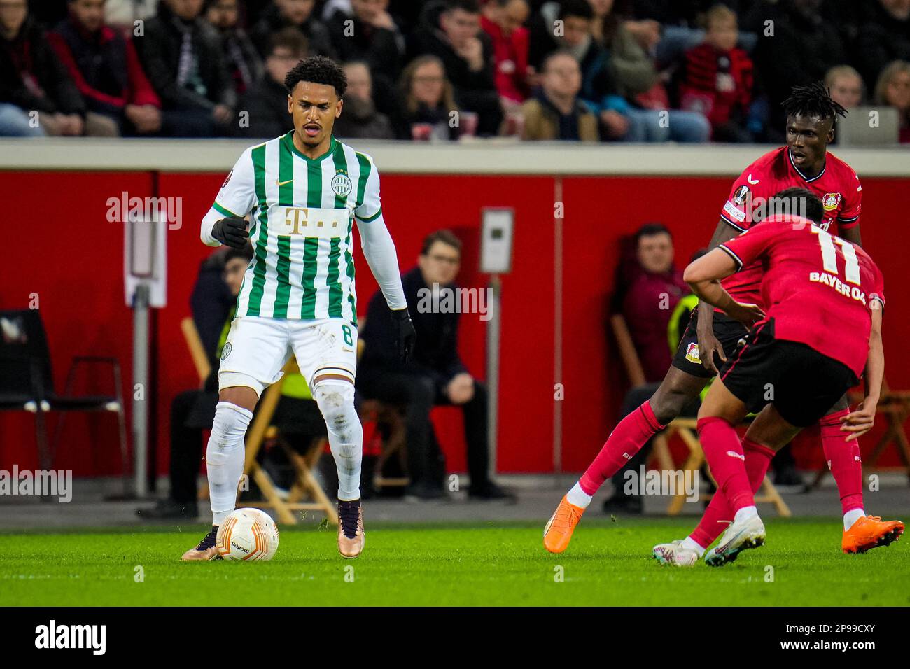 Ferencvarosi TC v Bayer 04 Leverkusen: Round of 16 Leg Two - UEFA Europa  League Anderson Esiti